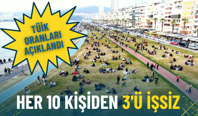 TÜİK oranları açıklandı: Her 10 kişiden 3'ü işsiz
