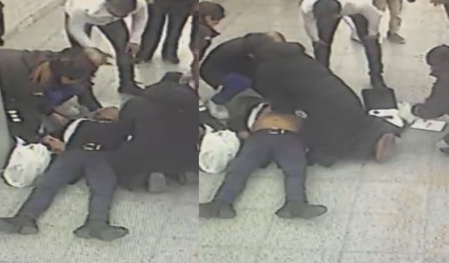 İzmir’de tren istasyonunda kalbi durdu: Hayati müdahale kameraya işte böyle yansıdı