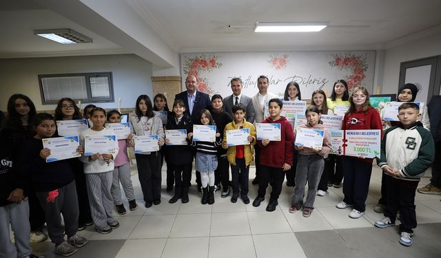 Menderes'te toprak temalı yarışmada ödüller sahibini buldu