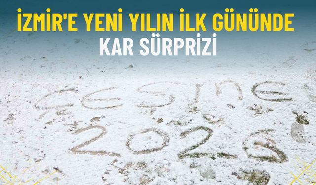 İzmir beyaza büründü: Çeşme’de yılın ilk gününde kar sürprizi