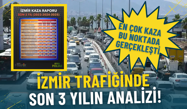 İzmir trafiğinde son 3 yılın analizi: En çok kaza bu noktada gerçekleşti