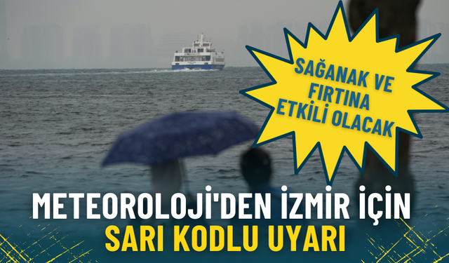 Meteoroloji'den İzmir için sarı kodlu uyarı: Sağanak ve fırtına etkili olacak