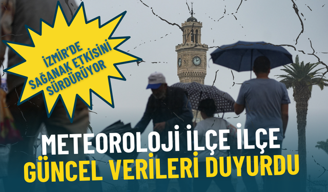 İzmir’de sağanak etkisini sürdürüyor: Meteoroloji ilçe ilçe güncel verileri duyurdu