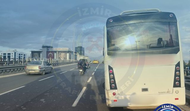 İzmir Emniyeti uyardı: Bu güzergahı kullanacak yolcular dikkat arızalı araç trafiği kilitledi!