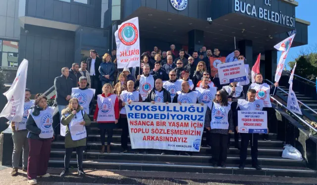 Buca Belediyesi emekçilerinin eylemi sürüyor: Yoksulluğu kabul etmiyoruz!