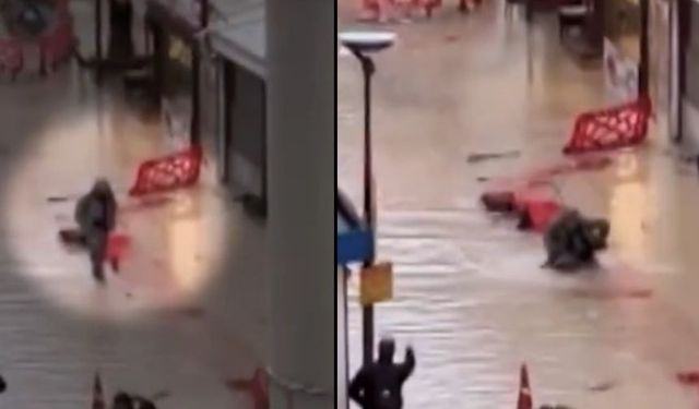 Yağışlardan sonra İzmir’de görülmeyen tehlike! Yurttaş su dolu çukura düştü!