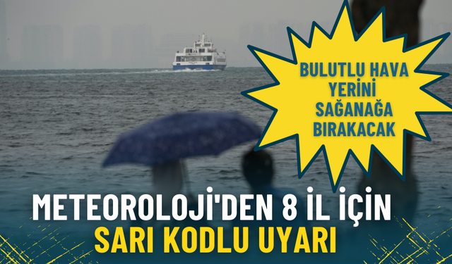 Meteoroloji'den 8 il için sarı kodlu uyarı: İzmir’de bulutlu hava yerini sağanağa bırakacak
