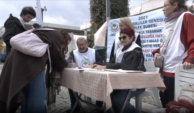 İzmir’de emekliler seyyanen zam için imza kampanyası başlattı: Ölmemizi istiyorlar!
