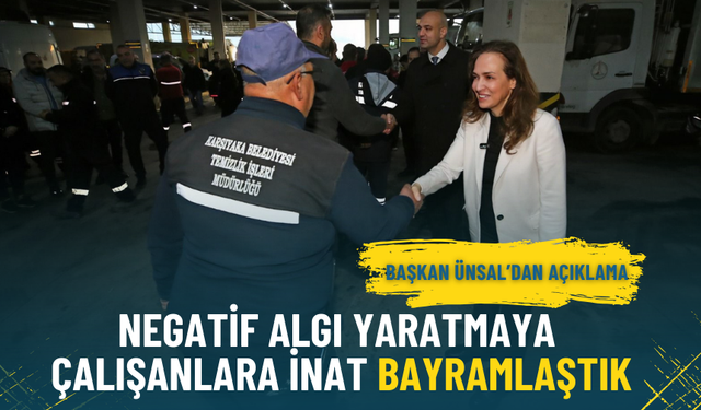 İşçiler protesto etmişti… Başkan Ünsal’dan açıklama: Negatif algı yaratmaya çalışanlara inat bayramlaştık