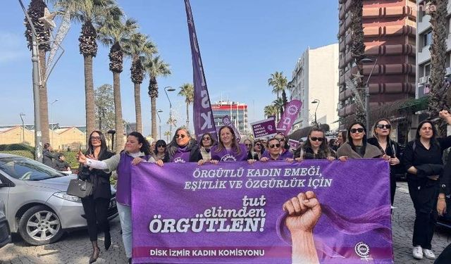 DİSK'ten İzmir'de 8 Mart öncesi kadın işçilere örgütlenme çağrısı