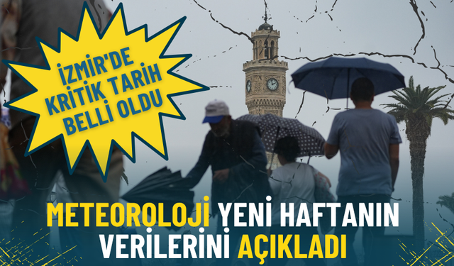 İzmir'de kritik tarih belli oldu: Meteoroloji yeni haftanın verilerini açıkladı