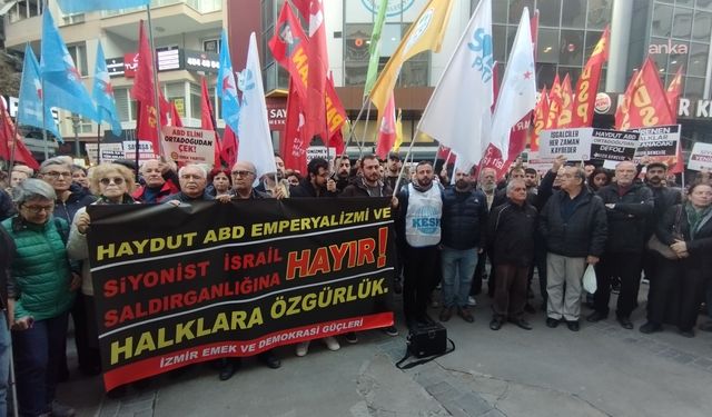 İran'a saldırılar İzmir'de protesto edildi: Emperyalistler halkları özgürleştirmez