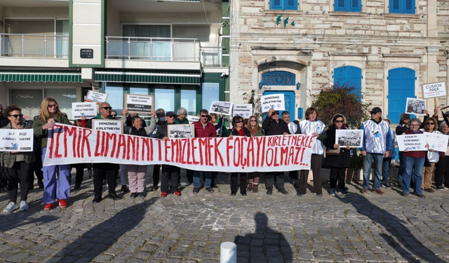 Tonlarca çamur bölgeye dökülmüştü: Foçalılar işlemin durdurulmasını istiyor