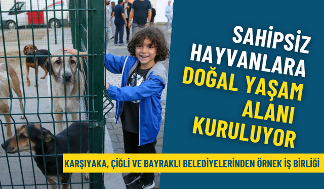 Karşıyaka, Çiğli ve Bayraklı belediyelerinden örnek iş birliği: Sahipsiz hayvanlar için Doğal Yaşam Alanı kuruluyor