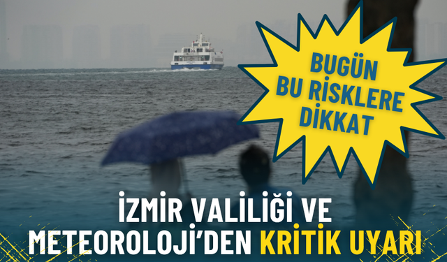 İzmir Valiliği ve Meteoroloji’den kritik uyarı: Bugün bu 8 ilçede bu risklere dikkat