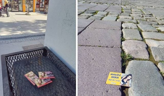 Masaj kartları İzmir sokaklarını sardı!