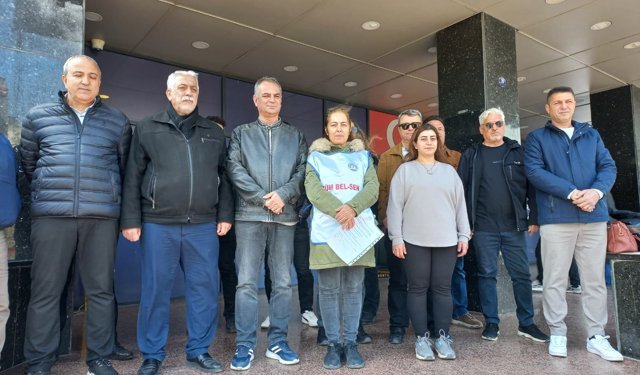 Tüm Bel-Sen Buca Belediyesi önünden seslendi: TİS ücretleri ödenmiyor