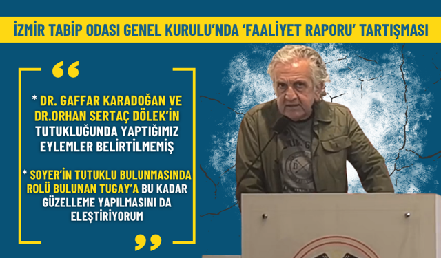 İzmir Tabip Odası Genel Kurulu’nda ‘faaliyet raporu’ tartışması: Bunlar eksik…