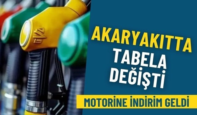 Akaryakıtta tabela değişti: Motorine indirim geldi