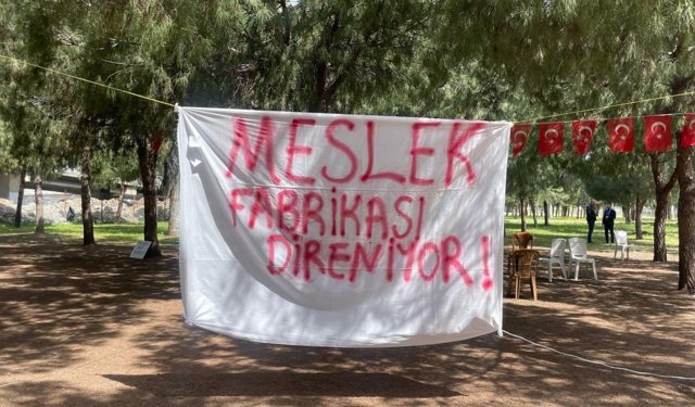 Meslek Fabrikası nöbeti 9’uncu gününde devam ediyor… CHP’li Bakan: Hukuksuzluklara direniyoruz