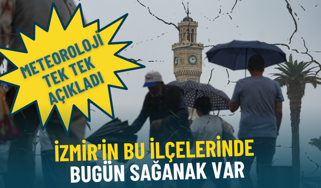 Meteoroloji tek tek açıkladı: İzmir'in bu ilçelerinde bugün sağanak var