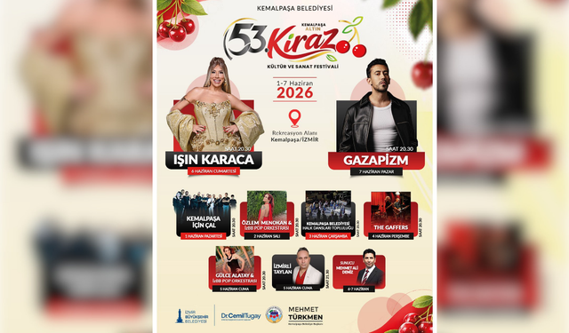 53'üncü Kemalpaşa Altın Kiraz Kültür ve Sanat Festivali başlıyor
