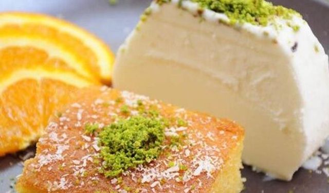 Bayram sofralarına serin dokunuş: Dondurmalı revani tarifi