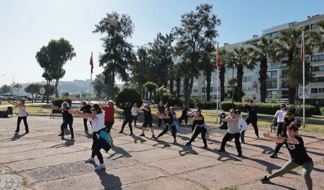 Konaklılar açık havada sporu çok sevdi