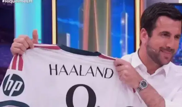 Real Madrid'de Erling Haaland heyecanı: Başkan adayı formasını gösterdi!