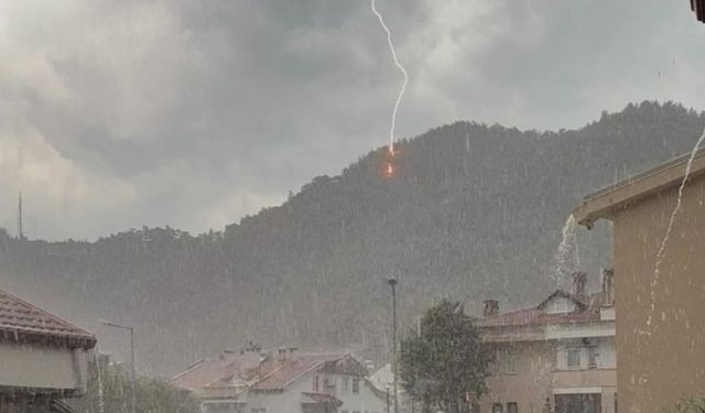 Aydın ve Muğla'da yıldırım düştü... 6 farklı noktada yangın