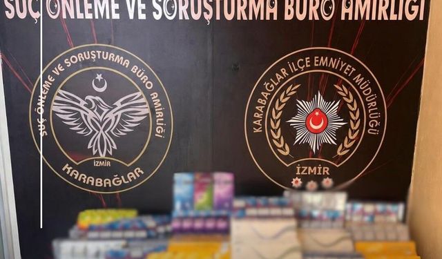 İzmir'de hafif ticari araçta 530 kilogram kaçak tütün ele geçirildi