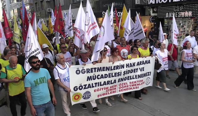 İzmir'den açlık grevindeki öğretmenlere destek: Talepleri lütuf değil haktır