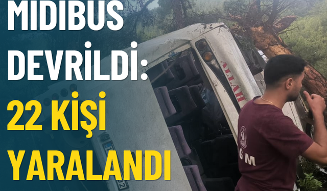 İzmir’de midibüs devrildi: 22 kişi yaralandı