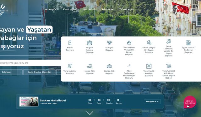 Karabağlar Belediyesi internet sitesini yenilendi