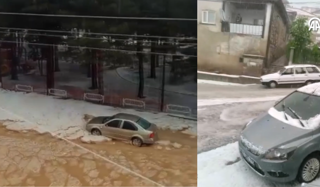 Afyon’da dolu etkili oldu: Üreticinin zararı tespit edilecek