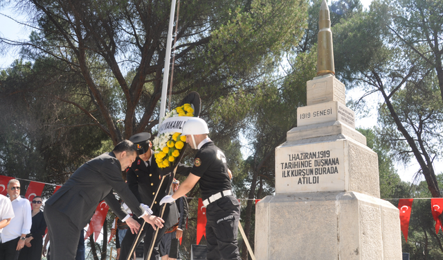 Ödemiş'te ilk kurşunun 107'nci yıl dönümü dolayısıyla tören düzenlendi