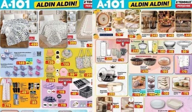 2 Temmuz 2026  A101 Aldın Aldın kataloğunda neler var?