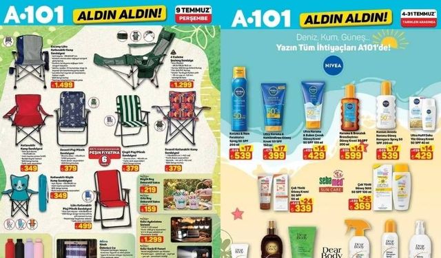 A101 Aldın Aldın 9 Temmuz Perşembe kataloğu yayımlandı: Hangi ürünler indirimde?