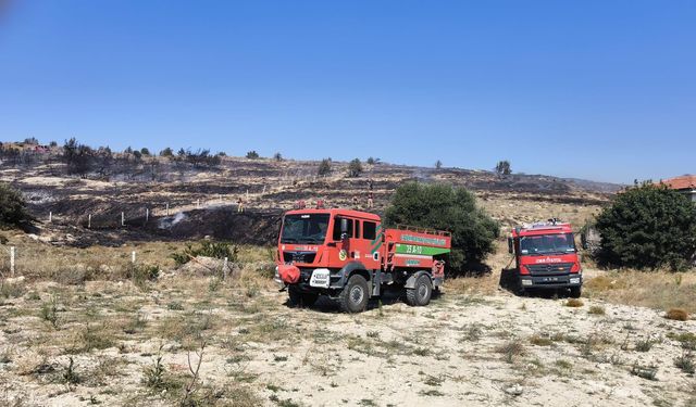Çeşme Altınkum’daki yangın kontrol altında