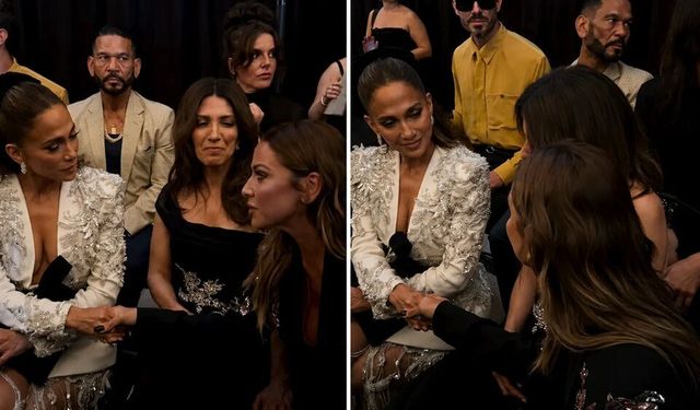 Ön sırada oturdular: Hadise ve Jennifer Lopez Paris'te yan yana!