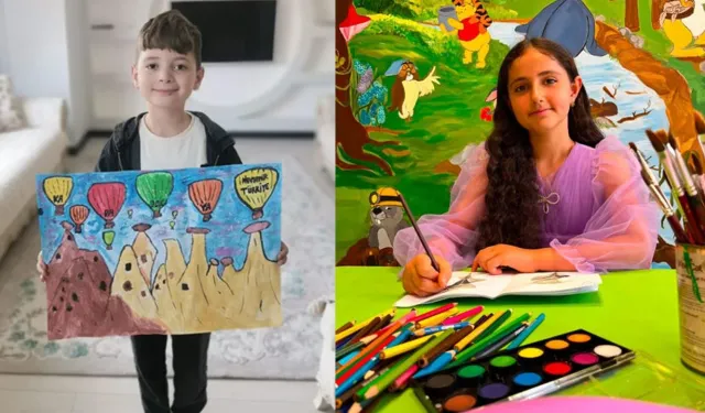 Dostluk ve kardeşliği resmettiler: İzmirli küçük ressamlara Çin’den büyük onur