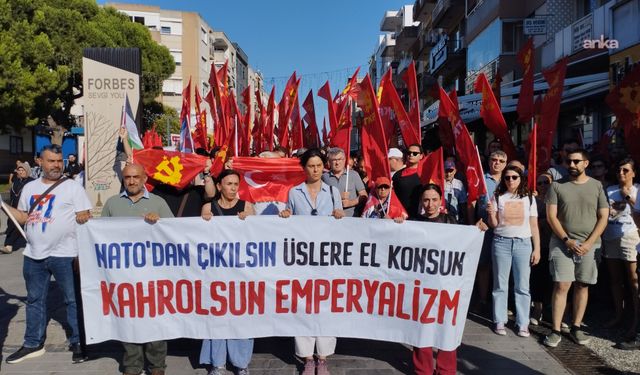 İzmir'de TKP NATO Zirvesine karşı yürüdü: Kirli ve kanlı toplantıyı yaptırmayacağız