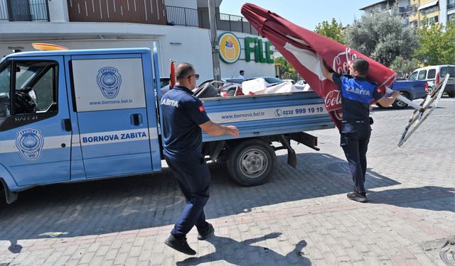 Bornova’da kaldırım ve yol işgallerine sıkı denetim