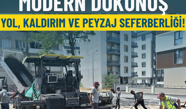 Bornova'da yollar ve kaldırımlar yenileniyor!