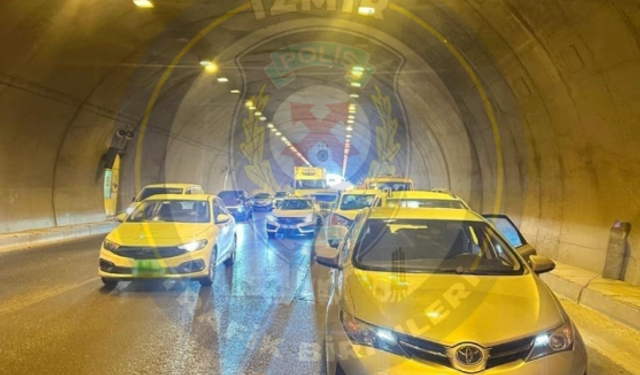 Trafik Birimleri duyurdu:Büyük Tünel içerisinde trafik kazası!