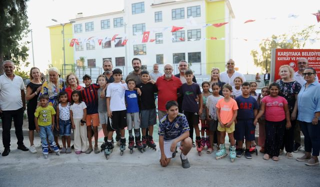 Karşıyakalı gençlerin gözde noktası: Kaykay pisti açıldı