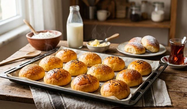 Asla bayatlamayan sırrıyla... Yumuşacık puf puf sütlü çörek tarifi
