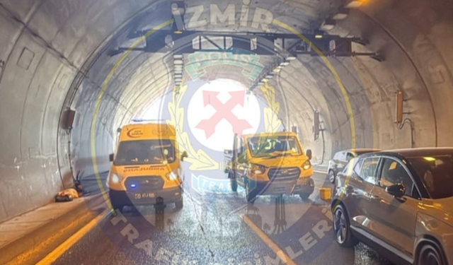 Trafik Birimleri duyurdu: Bayraklı Büyük Tünel içerisinde trafik kazası!