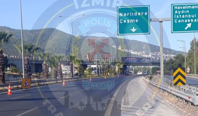 İzmir Trafik Birimleri duyurdu… Saat verildi: O istikamette şerit kapalı!
