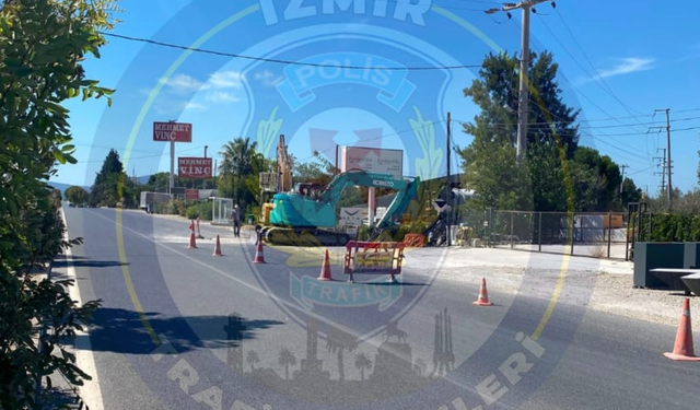 Çeşme Devlet Karayolu’nda 3 hafta sürecek çalışma: Trafik tek şeride düşecek
